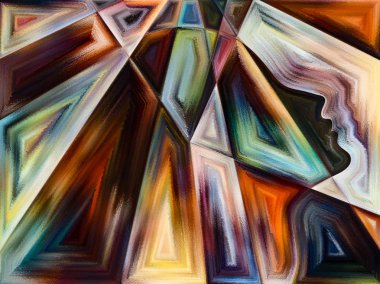 İç doku serisi. İnsan yüzü, renkler, Organik dokular, eğriler iç dünya, zihin, Doğa ve yaratıcılık konusunda akan arka plan kompozisyonu