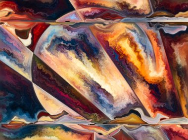 İç doku serisi. Sanat, Doğa ve yaratıcılık konusunda bir metafor olarak akan dokular ile dijital suluboya tasarım tasarım oluşan