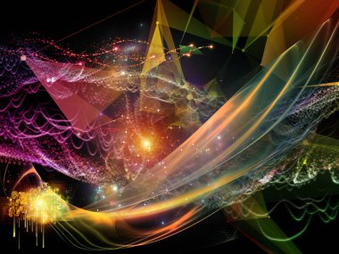 Dijital Rüyalar serisi. Bilim, eğitim, bilgisayarlar ve modern teknoloji konularında sanal görselleştirme bileşenleriyle teknoloji arka planının düzenlenmesi