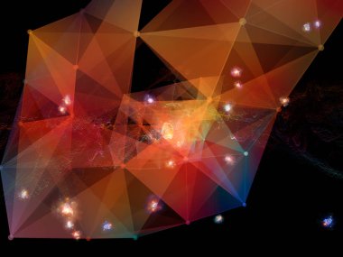 Dijital Rüyalar serisi. Bilim, eğitim, bilgisayarlar ve modern teknoloji konularında sanal görselleştirme bileşenleriyle teknoloji arka planının düzenlenmesi