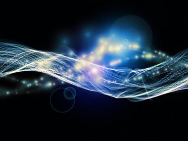 Dijital Rüyalar serisi. Bilim, eğitim, bilgisayar ve modern teknoloji konularında bir metafor olarak sanal görselleştirme bileşenleriyle teknoloji arka planından oluşan tasarım