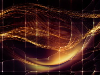 Dijital Rüyalar serisi. Bilim, eğitim, bilgisayar ve modern teknoloji projeleri için sanal görselleştirme bileşenlerine sahip teknolojinin soyut düzenlenmesi