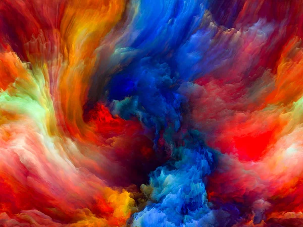 Seria Color Flow Atrakcyjne Wizualnie Tło Wykonane Strumieni Cyfrowej Farby — Zdjęcie stockowe