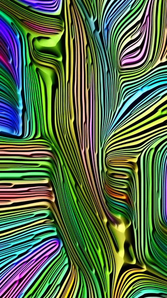 시리즈의 곡선입니다 아르누보 디자인 장식의 기하학의 주제에 비유로 빛깔된 양각된 — 스톡 사진