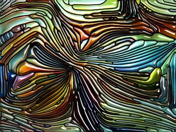 Liquid Pattern Series Artistic Abstraction Composed Stained Glass Design Reminiscent — Stock Photo, Image