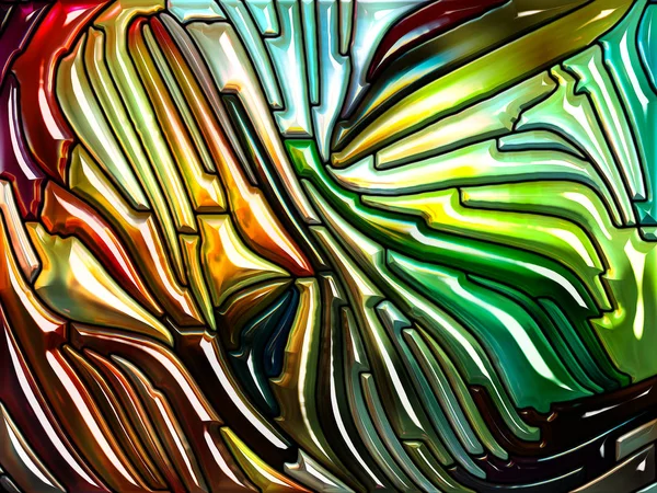 Kleur Patroon Serie Achtergrond Van Leaded Glasontwerp Denken Van Art — Stockfoto