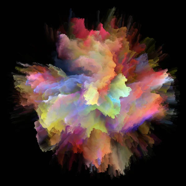 Color Emotion Series Backdrop Composed Color Burst Splash Explosion Suitable — Stock Photo, Image