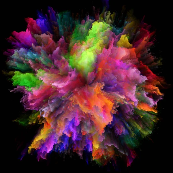 Color Emotion Series Abstract Composition Color Burst Splash Explosion Projects — Stock Photo, Image