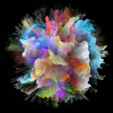 Küresel renkli boya Splash patlama