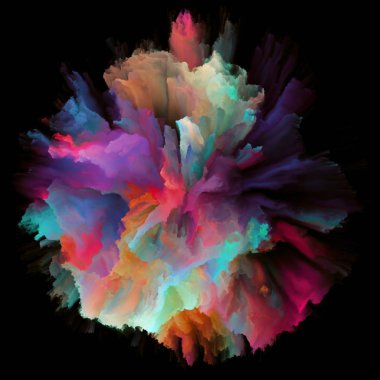 Dijital renkli boya Splash patlama