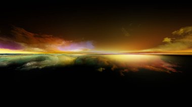 Günbatımı boyalı