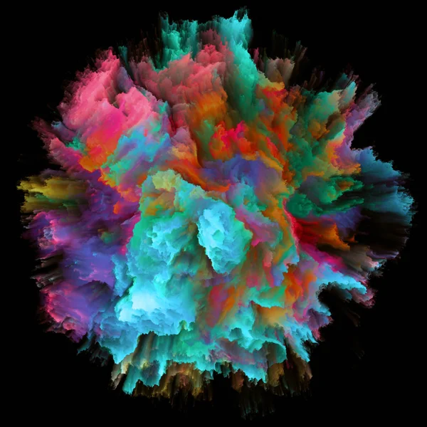 Виртуализация цветного всплеска краски — стоковое фото