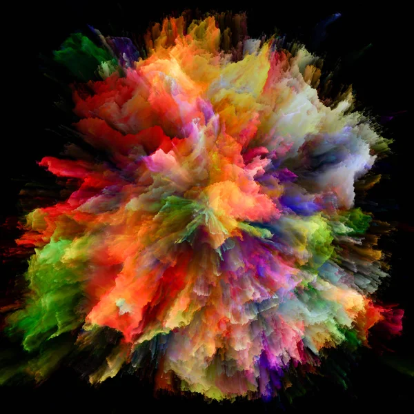 Wirtualnej farby kolorowe Splash Explosion — Zdjęcie stockowe