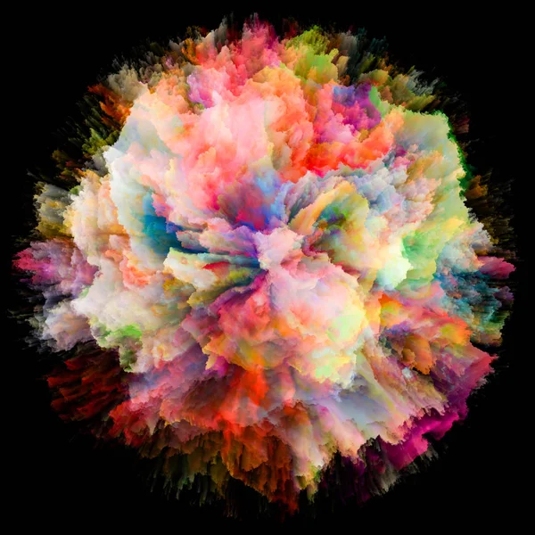 Digitální barevné Malování Splash exploze — Stock fotografie