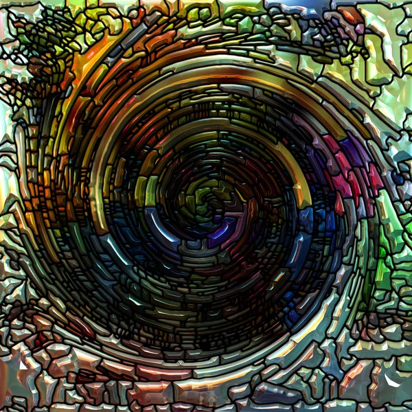 Vie intérieure de couleur spirale — Photo