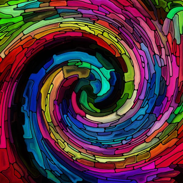 Visualisering av Spiral färg — Stockfoto