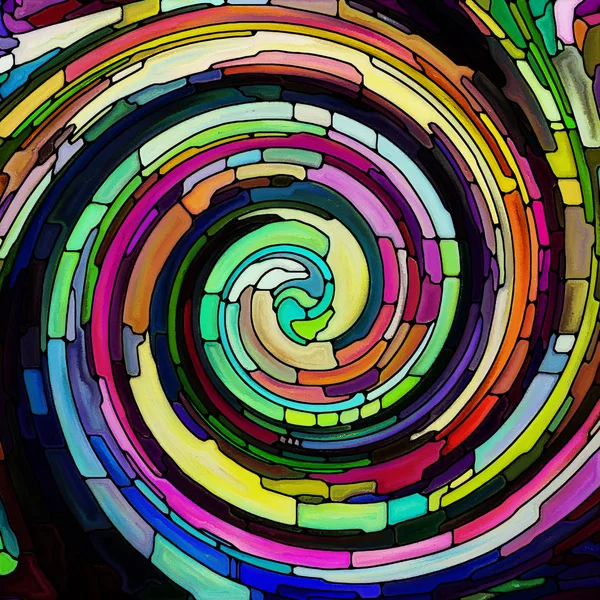 Visualisering av Spiral färg — Stockfoto