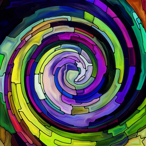 Źródła, spiralny koloru — Zdjęcie stockowe