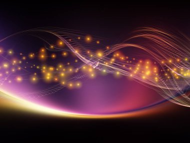 Dijital Rüyalar serisi. Bilim, eğitim, bilgisayar ve modern teknoloji konularında bir kavram metaforu olarak sanal görselleştirme bileşenleri ile teknoloji arka planının yaratıcı düzenlenmesi