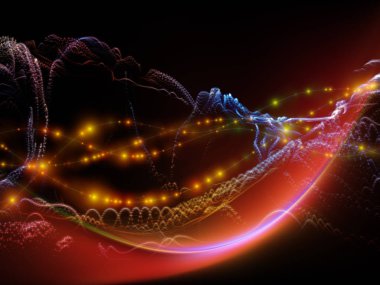 Dijital Rüyalar serisi. Bilim, eğitim, bilgisayar ve modern teknoloji projeleri için uygun sanal görselleştirme bileşenlerine sahip teknolojinin bileşimi