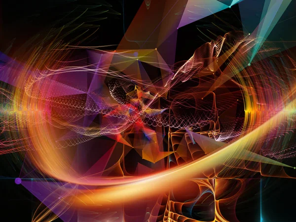 デジタル ドリームスシリーズ コンピュータ 現代技術の対象に仮想可視化コンポーネントと技術の背景の構成 — ストック写真