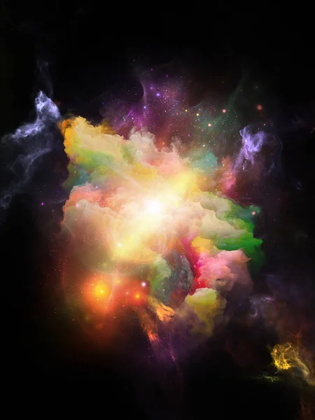 Cosmic Flower Series Image Rich Colorful Textures Conceptual Relevance Art — Stock Photo, Image