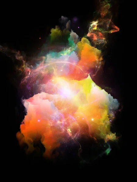 Kosmische Bloem Serie Achtergrond Samengesteld Uit Rijke Kleurrijke Texturen Voor — Stockfoto