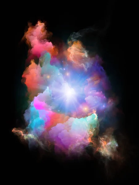 Bright Nebula Cosmic Flower Series Background Design Rich Colorful Textures — Stock Photo, Image