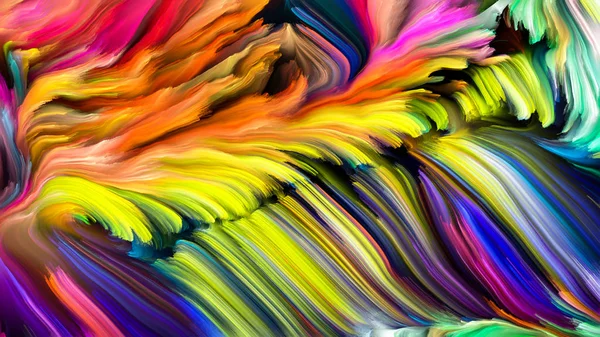 Swirl Van Kleurrijke Verf Zwarte Achtergrond Onderwerp Van Abstracte Kunst — Stockfoto