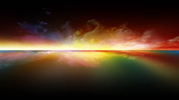 Προοπτική Σειρά Χρωμάτων Οπτικά Ελκυστικό Σκηνικό Από Σύννεφα Χρώματα Φώτα — Φωτογραφία Αρχείου