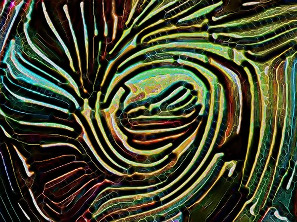 프랙탈 입자의 시각화 — 스톡 사진