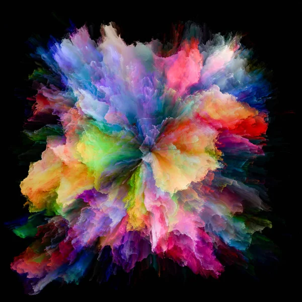 Explosion d'éclaboussure de couleur virtuelle — Photo