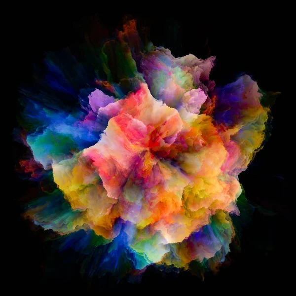 Esplosione di spruzzi di colore vibrante — Foto Stock