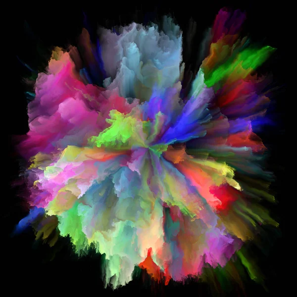 Sztuczne kolorowe farby Splash Explosion — Zdjęcie stockowe
