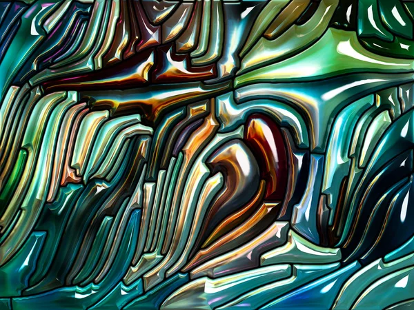 Synergieën van iriserende glas — Stockfoto