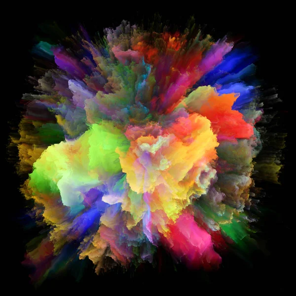 Propagation of Color Splash Explosion — Stock Photo, Image