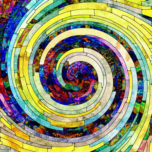 Illusioner av Spiral färg — Stockfoto