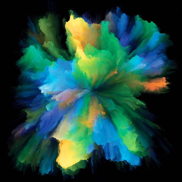 Propagation of Colorful Paint Splash Explosion
