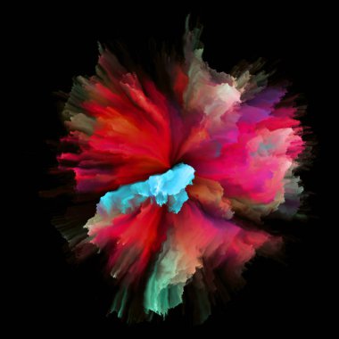 Küreselleşme renkli boya Splash patlama