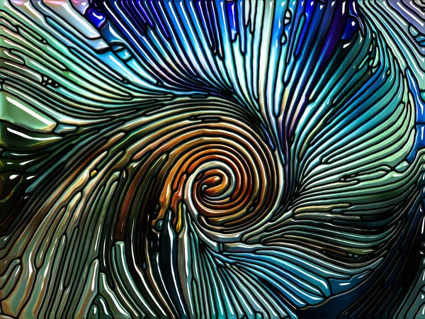 Ingewikkelde iriserende kleur glas — Stockfoto