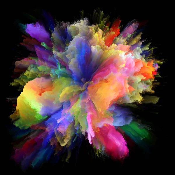 Inner Life of Colorful Paint Splash Explosion — Stock Photo, Image
