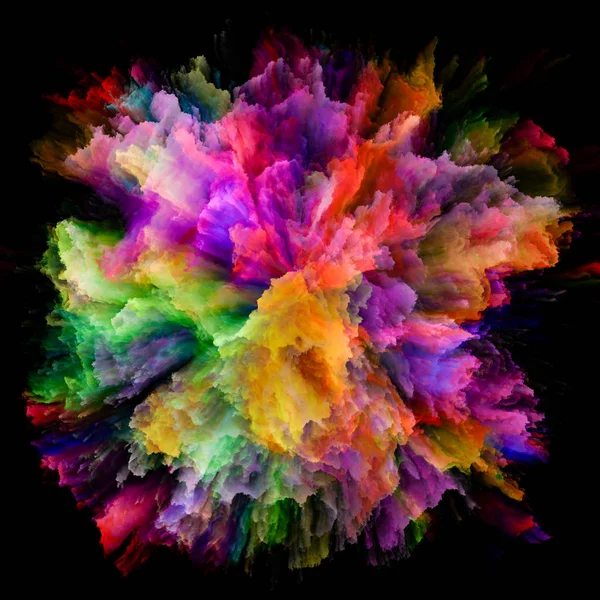 Wizualizacja kolorowe farby Splash Explosion — Zdjęcie stockowe