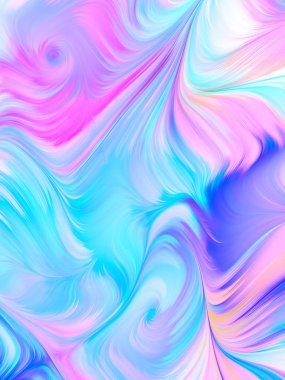 Hareket halindeki renk. Görsel Parfüm serisi. Sanat, tasarım ve teknoloji konusu için canlı tonlar ve degradeler akışı kompozisyonu