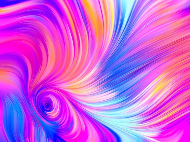 Soyut Hareket. Görsel Parfüm serisi. Sanat, tasarım ve teknoloji ile birlikte canlı tonlar ve degradeler akışının kompozisyonu