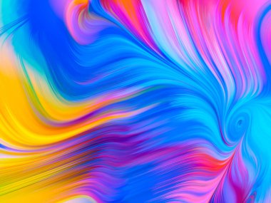 Soyut Hareket. Görsel Parfüm serisi. Sanat, tasarım ve teknoloji ile birlikte canlı tonlar ve degradeler akışının kompozisyonu