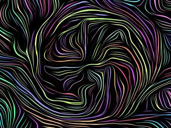 デザインのアイデアの背景として使用する色 優雅な波状パターンの完全 カラフルなラインシリーズ — ストック写真