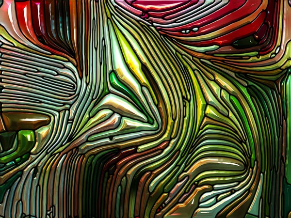 Vagues de verre de couleur irisée — Photo