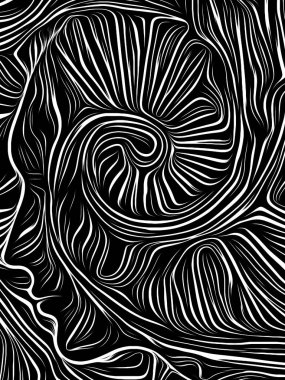 Beyin Spiral Woodcut