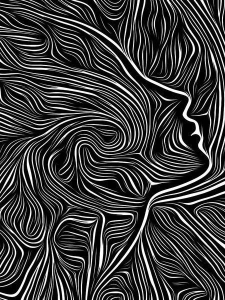 Vórtice mental Woodcut — Fotografia de Stock