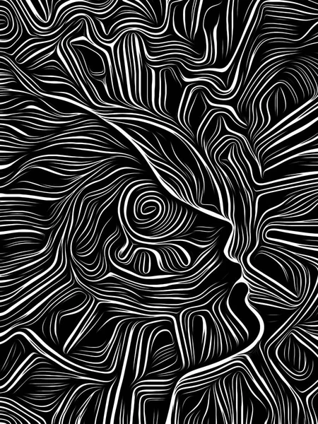 Redemoinho mental Woodcut — Fotografia de Stock